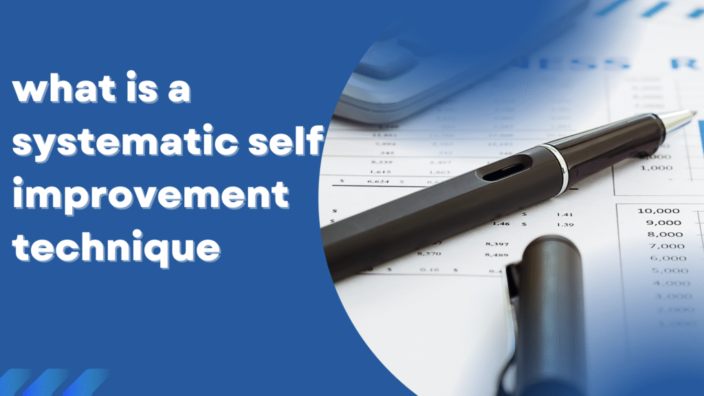 What is a systematic self improvement technique